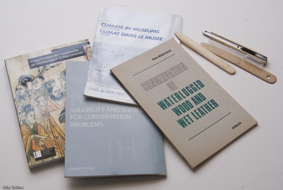 Conservation and restoration books bought at ICCROM